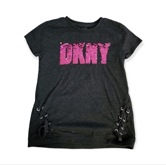 DKNY Flip Sequin Logo Shirt - Picture 1 of 5